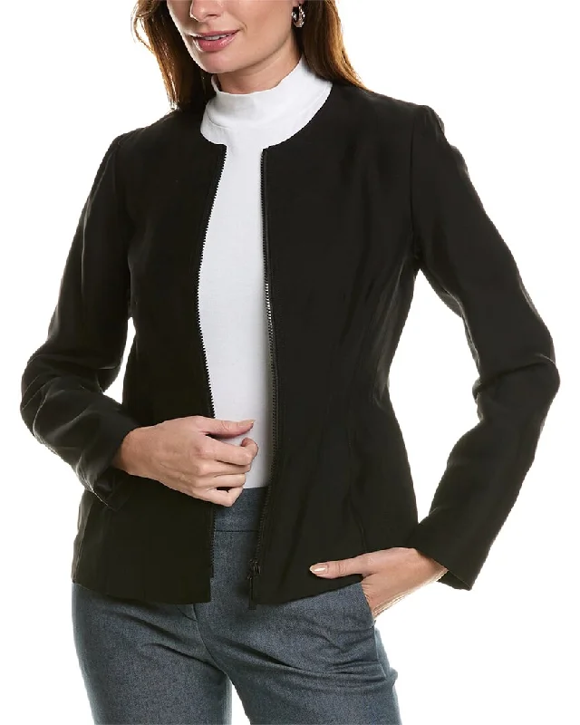 Price Reduction Lafayette 148 New York Zip Front Fitted Jacket
