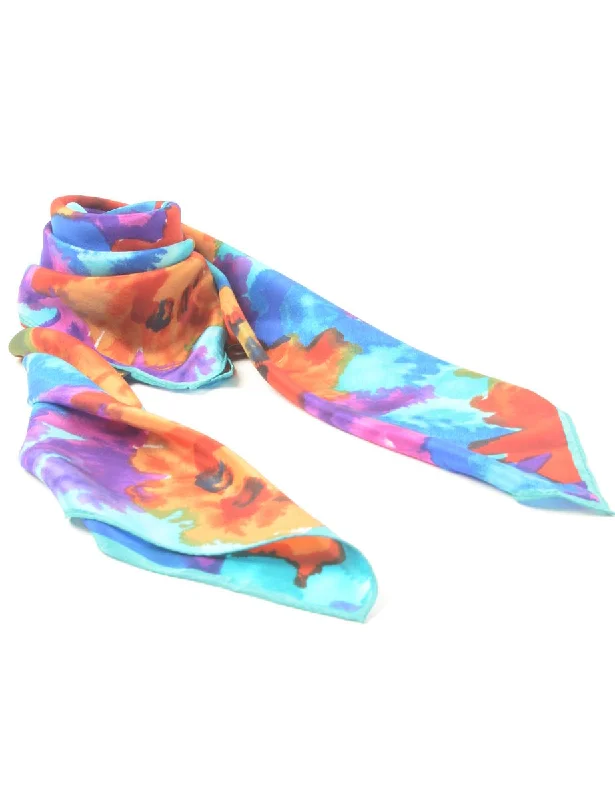 puffer jacketPsychedelic Print Head Scarf - S