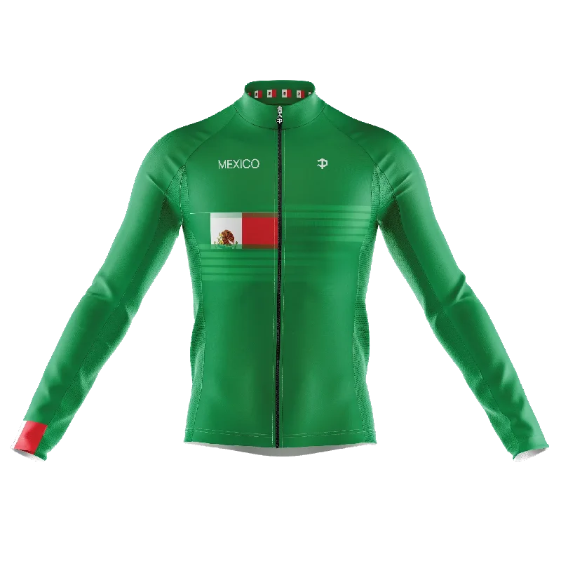 Fantastic Offers zip-up gym hoodieMexico Long Sleeve Cycling Jersey