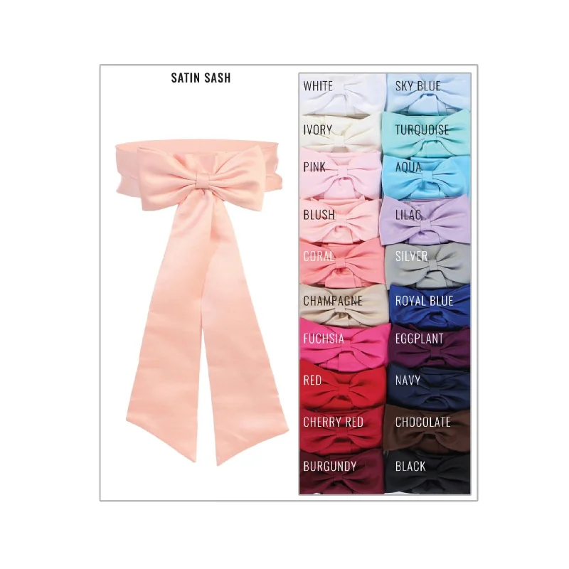 Steals and Deals elegant dressTip Top Premade Bow Satin Sash