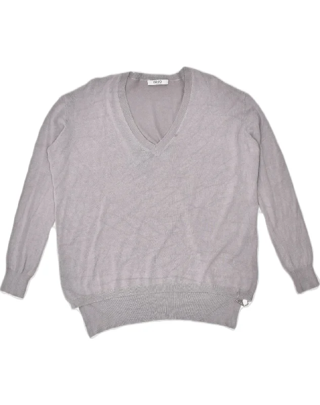 Price Drop warm pullover hoodieLIU JO Womens V-Neck Jumper Sweater UK 22 3XL Grey Viscose Price Drop warm pullover hoodieLIU JO Womens V-Neck Jumper Sweater UK 22 3XL Grey Viscose