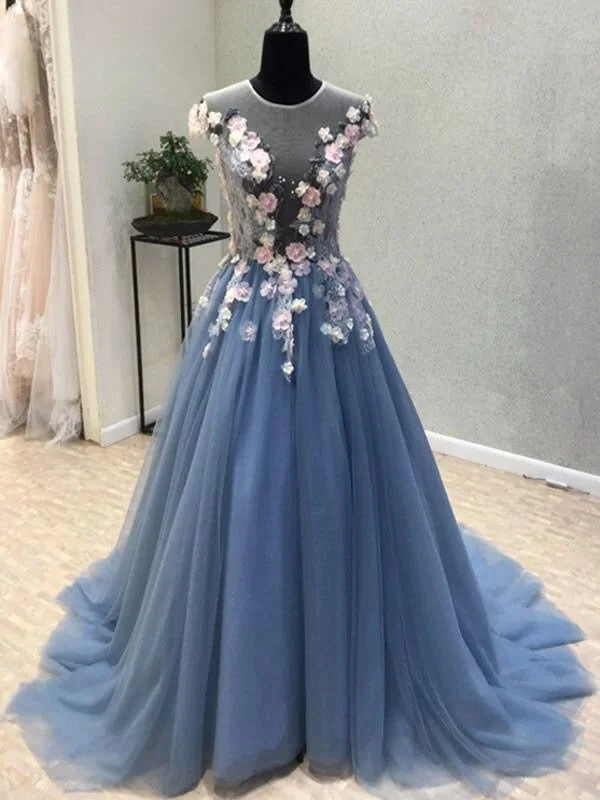 Discount Extravaganza Beautiful Prom Dresses Scoop Aline Sweep Train Lace Hand-Made Flower Chic Prom Dress JKL703 Discount Extravaganza Beautiful Prom Dresses Scoop Aline Sweep Train Lace Hand-Made Flower Chic Prom Dress JKL703