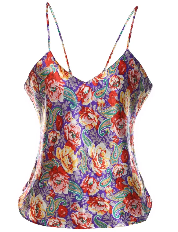 relaxed fit coatMulti-Colour Paisley Design Cami Top - M