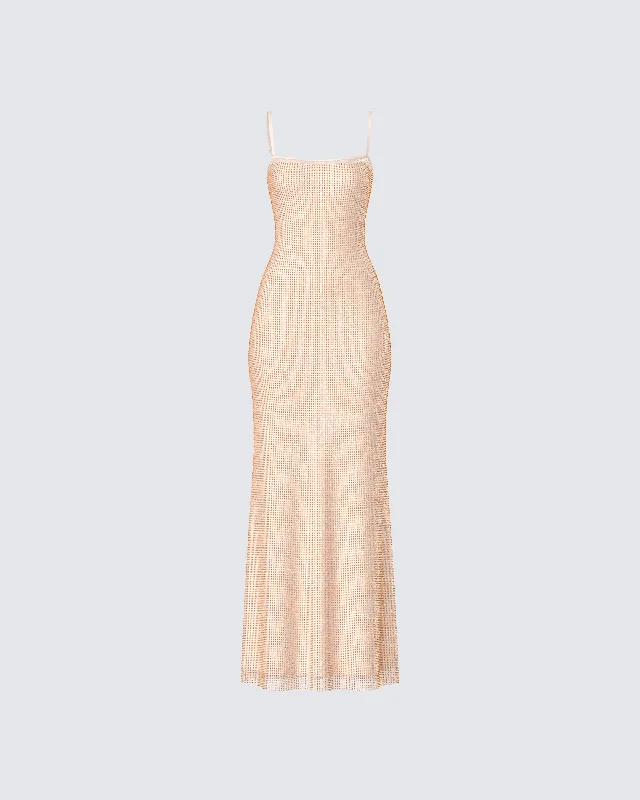 luxury dressMichal Gold Sequin Maxi Dress