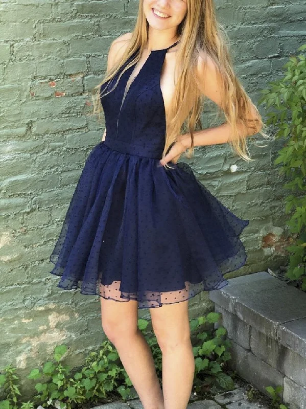 Year-End Clearance Halter Simple Mini Short Homecoming Dresses NA2001