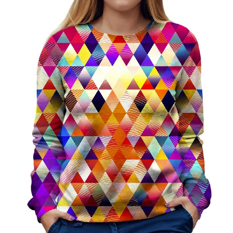 Deal Alert streetwear gym sweatshirtTriangles Womens Sweatshirt