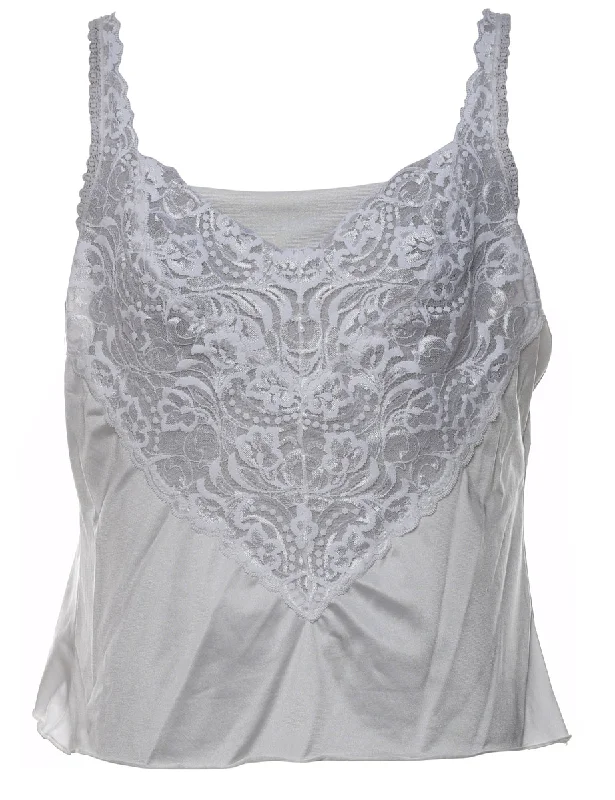 functional coatWhite Classic Lace Slip - L