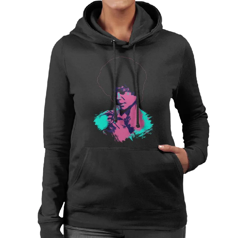 zip-up hoodie for gymzip-up hoodie for gymTV Times Singer Eartha Kitt 1973 Pop Art Stylised Women's Hooded Sweatshirt