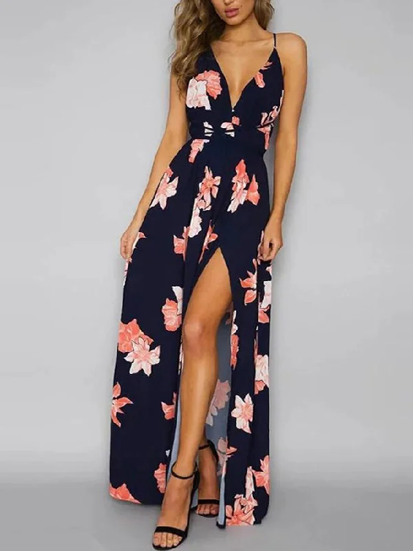 Special Price Simple Prom Dresses with Straps Aline Long Floral Print Slit Cheap Prom Dress JKL1369 Special Price Simple Prom Dresses with Straps Aline Long Floral Print Slit Cheap Prom Dress JKL1369