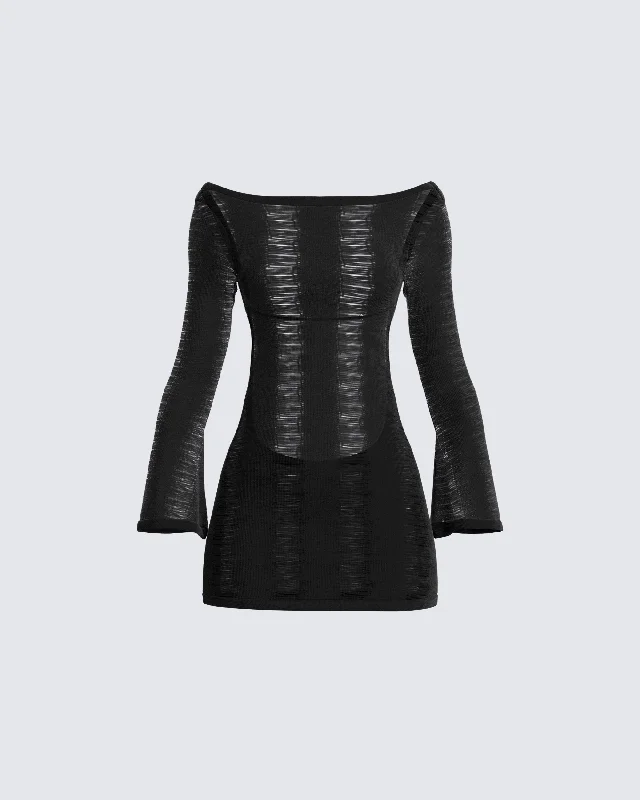 fitted dressCindy Black Mini Dress