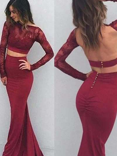 Limited Time Offer Two Piece Prom Dresses Mermaid Bateau Sexy Burgundy Prom Dress Long Evening Dress JKL767 Limited Time Offer Two Piece Prom Dresses Mermaid Bateau Sexy Burgundy Prom Dress Long Evening Dress JKL767