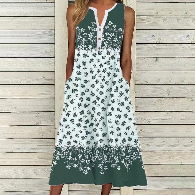 party dressCasual Floral Sleeveless Dress