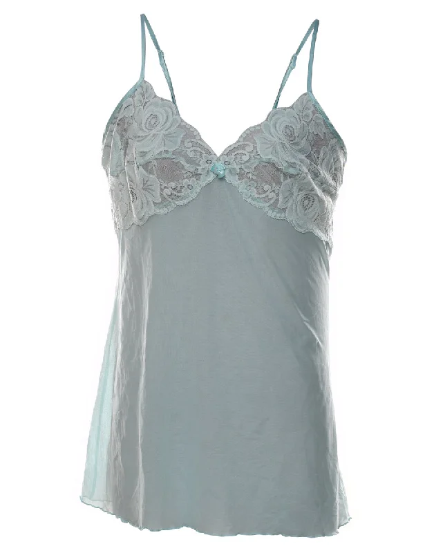 Special Buy Turquoise Lace Sheer Babydoll - S
