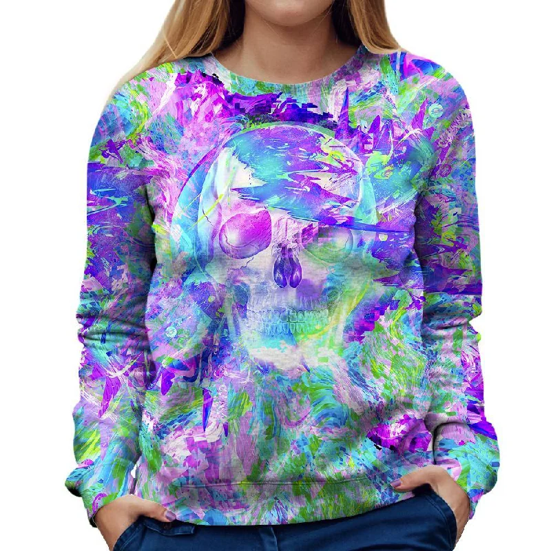 Final Markdown smooth fit athletic sweatshirtTranslucent Skull Womens Sweatshirt