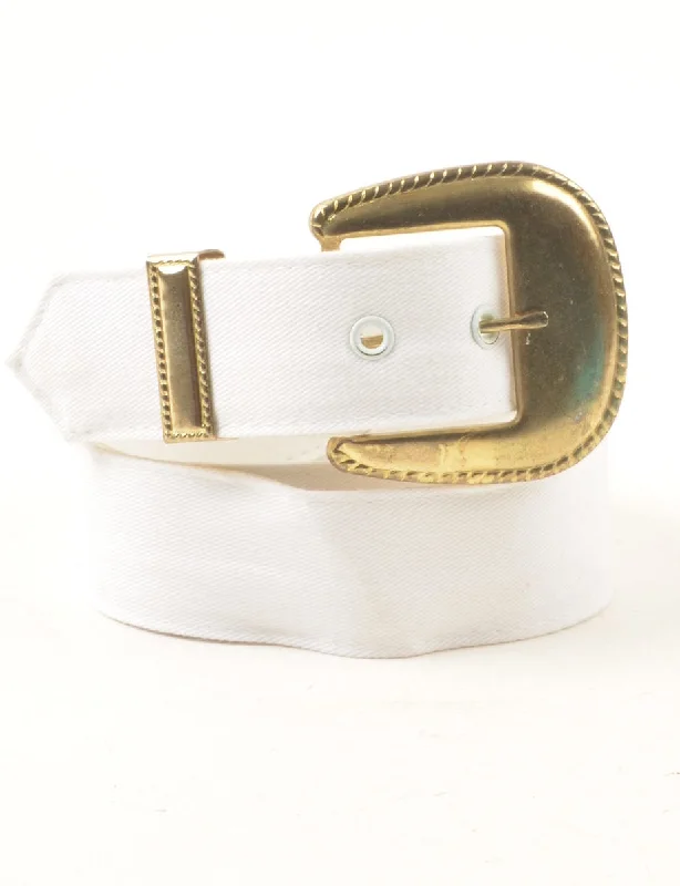 Flash Deals White Waist Belt - M