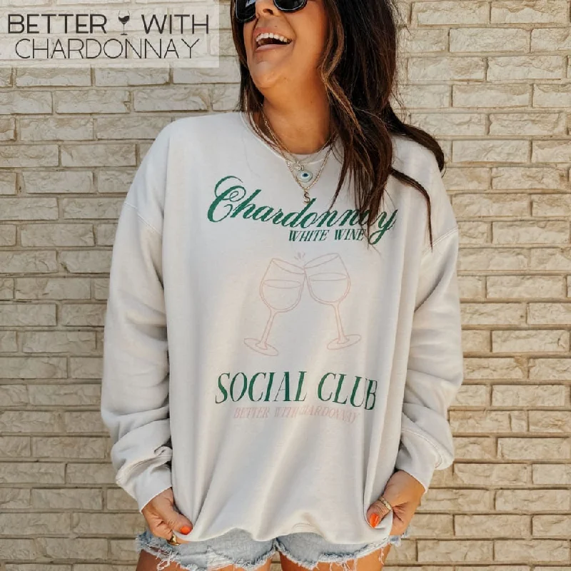 retro sports hoodieChardonnay Social Club Sweatshirt