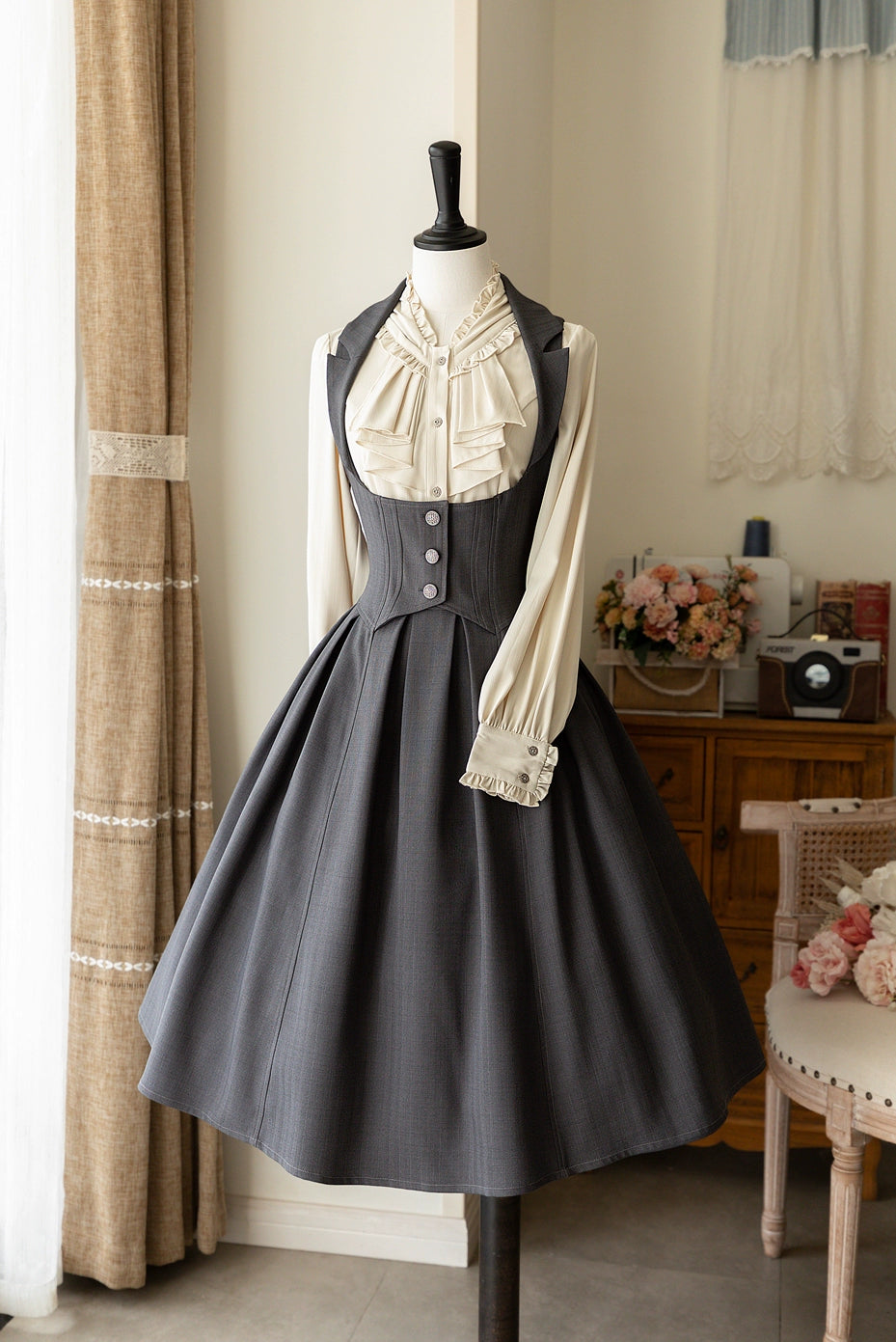 mini dressForest Wardrobe~Retro Elegant Lolita Jumper Dress Bustier Multicolor