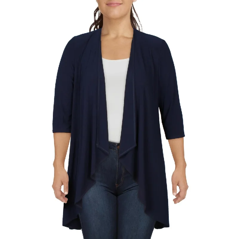 relaxed winter jacketWomens Drapey Open Front Duster Blazer