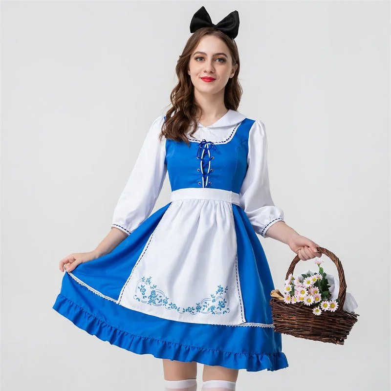 party-ready dressBritish European And American Farm Traditional Beer Maid Ware Halloween Cosplay Costume