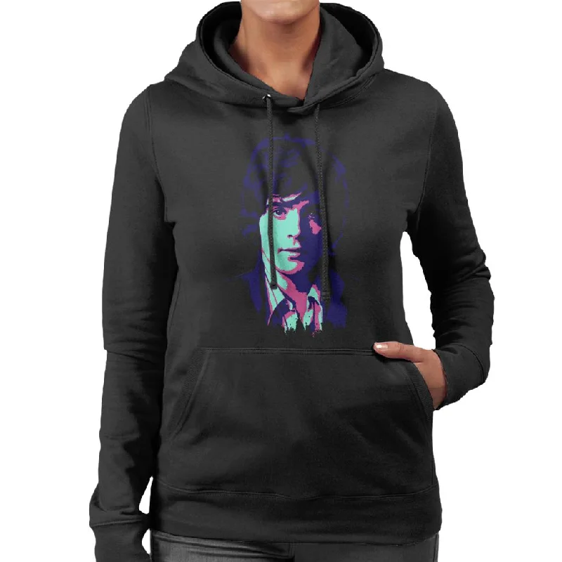 comfortable stylish hoodiecomfortable stylish hoodieTV Times Singer David Essex 1968 Pop Art Stylised Women's Hooded Sweatshirt