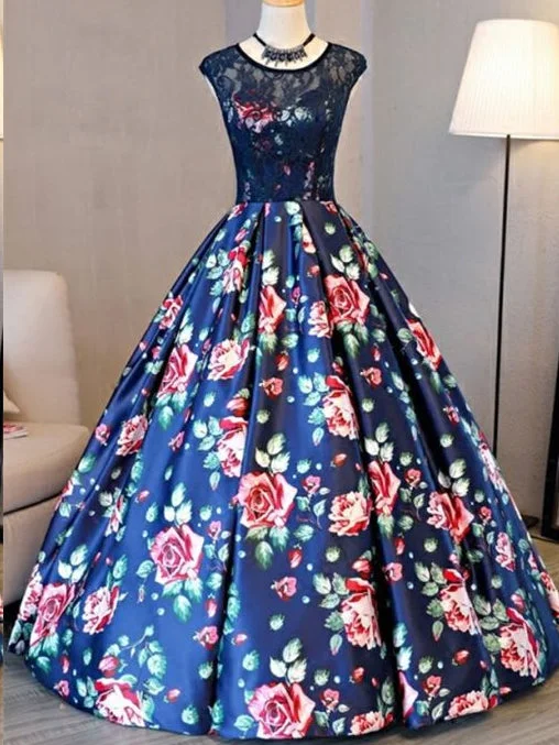 Best Deals Ball Gown Prom Dresses Scoop Lace Floral Print Floor-length Chic Prom Dress JKL805 Best Deals Ball Gown Prom Dresses Scoop Lace Floral Print Floor-length Chic Prom Dress JKL805