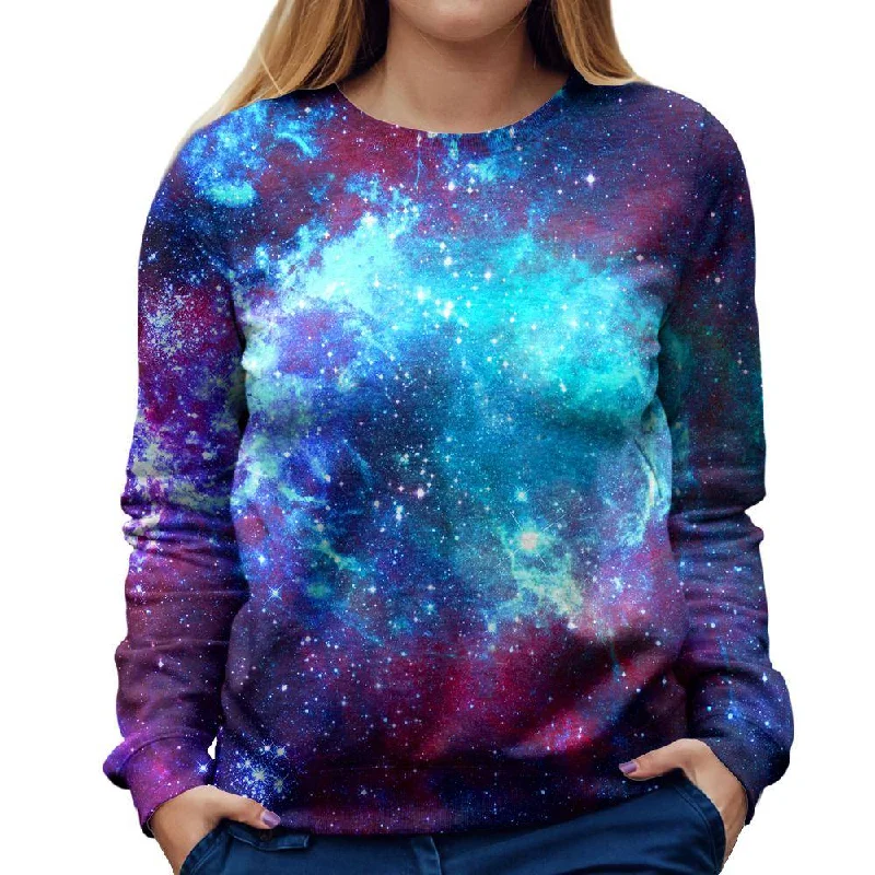 oversized gym sweatshirtBlue Galaxy Womens Sweatshirt