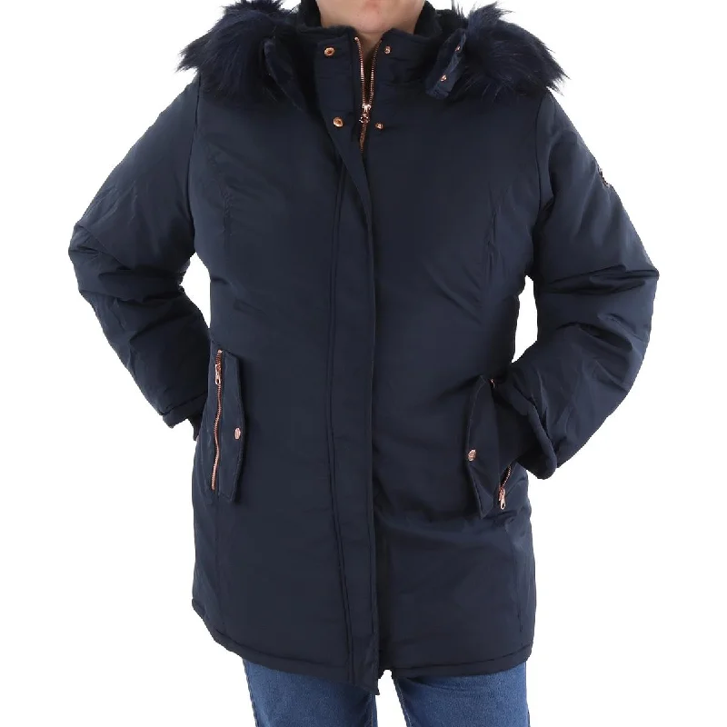 chic padded coatPlus Womens Insulated Faux Fur Hood Anorak Jacket