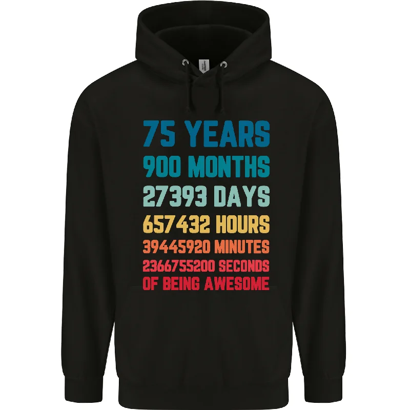 trendy zip-up hoodietrendy zip-up hoodie75th Birthday 75 Year Old Mens 80% Cotton Hoodie