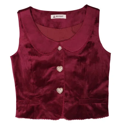 burgundy vest