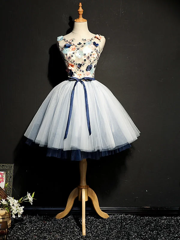 Year-End Sale Ball Gown Scoop Beautiful Appliques Cute Homecoming Dress Vintage Short Prom Party Dress ATB1813 Year-End Sale Ball Gown Scoop Beautiful Appliques Cute Homecoming Dress Vintage Short Prom Party Dress ATB1813