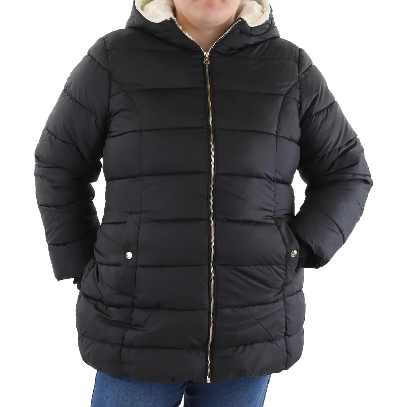 insulated trench coatPlus Womens Insulated Faux Fur Lined Glacier Shield Coat