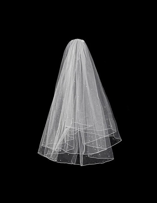 v-neck dressCrystal Stone Veil