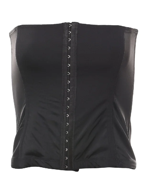Seasonal Sale Black Classic Boned Corset - S