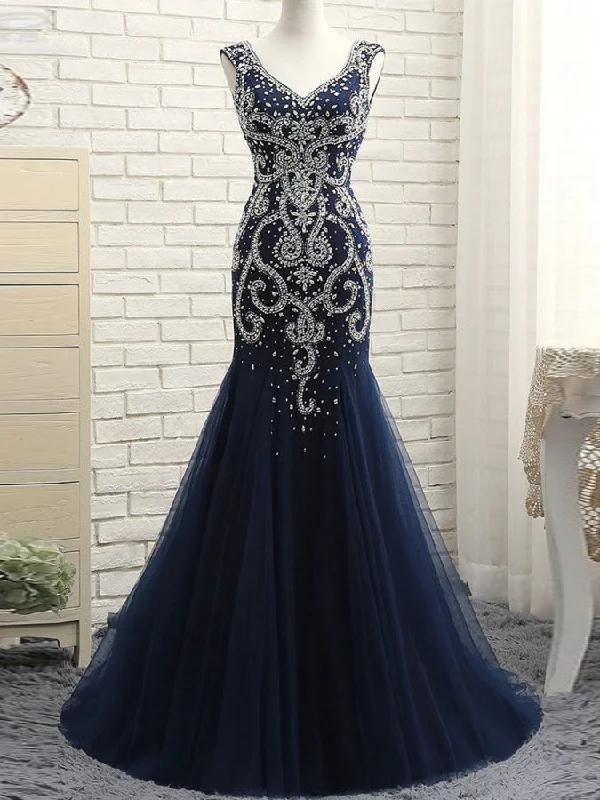 Overstock Open Back Prom Dresses V-neck Mermaid Beading Sparkly Prom Dress Long Evening Dress JKL1282 Overstock Open Back Prom Dresses V-neck Mermaid Beading Sparkly Prom Dress Long Evening Dress JKL1282