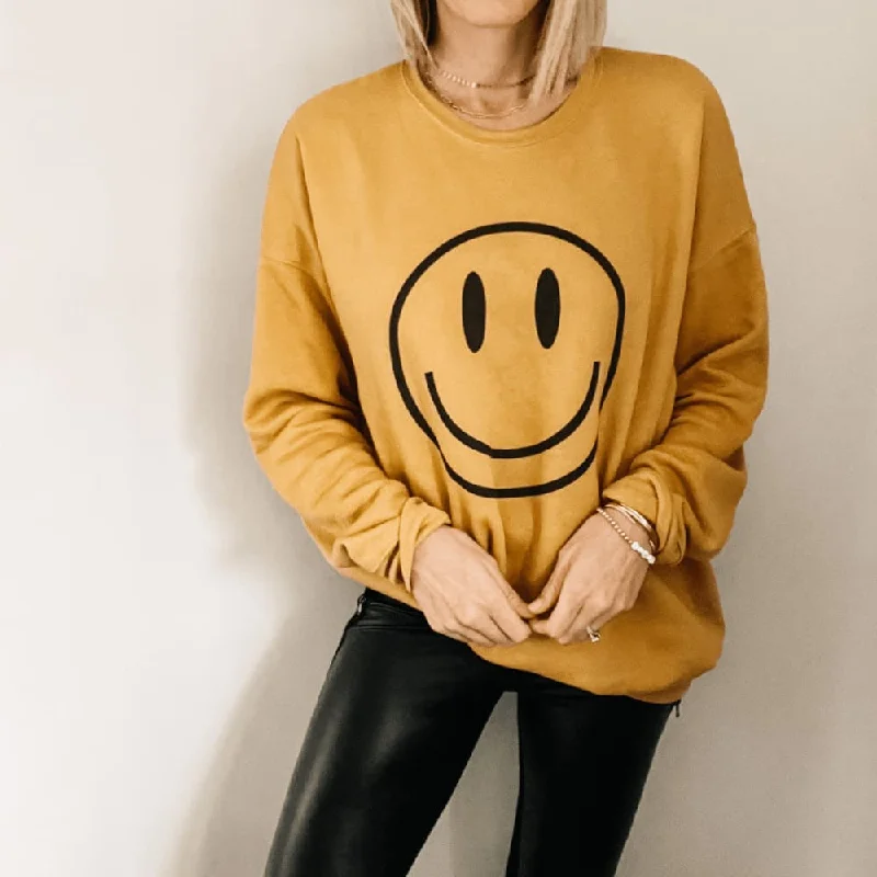 Discount Mania urban sports sweatshirtBlack Smiley Sweatshirt