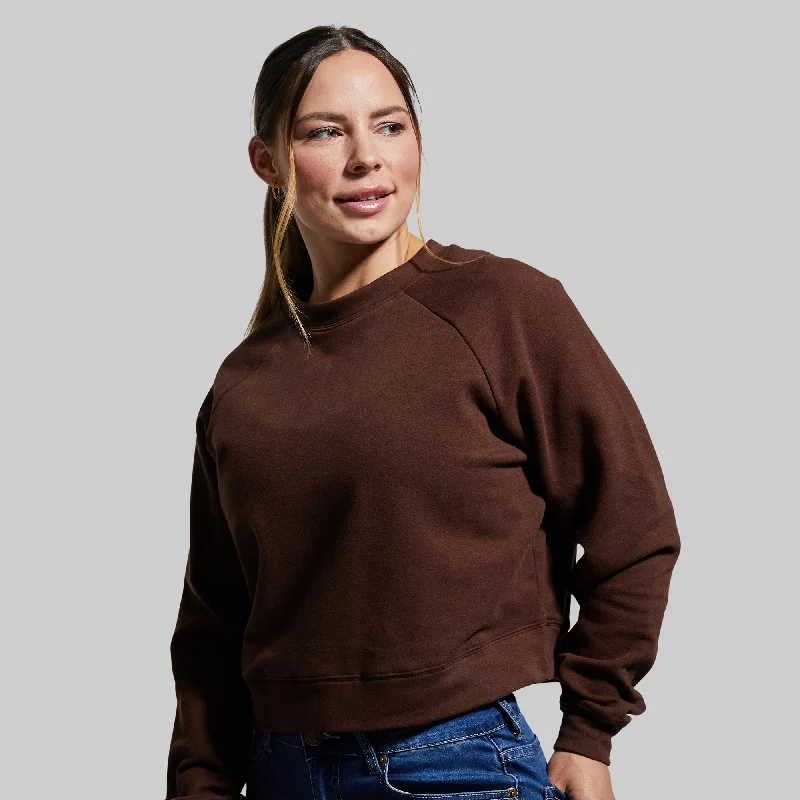 Can't Be Beat casual streetwear hoodieUnmatched Cropped Crew Sweatshirt (Chicory)