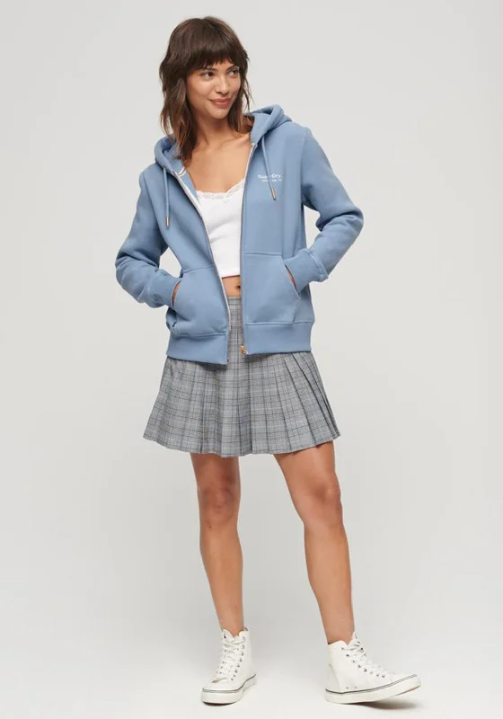 Major Savings slim-fit hooded sweatshirtSuperdry Womens Essential Logo Zip Hoodie, Blue