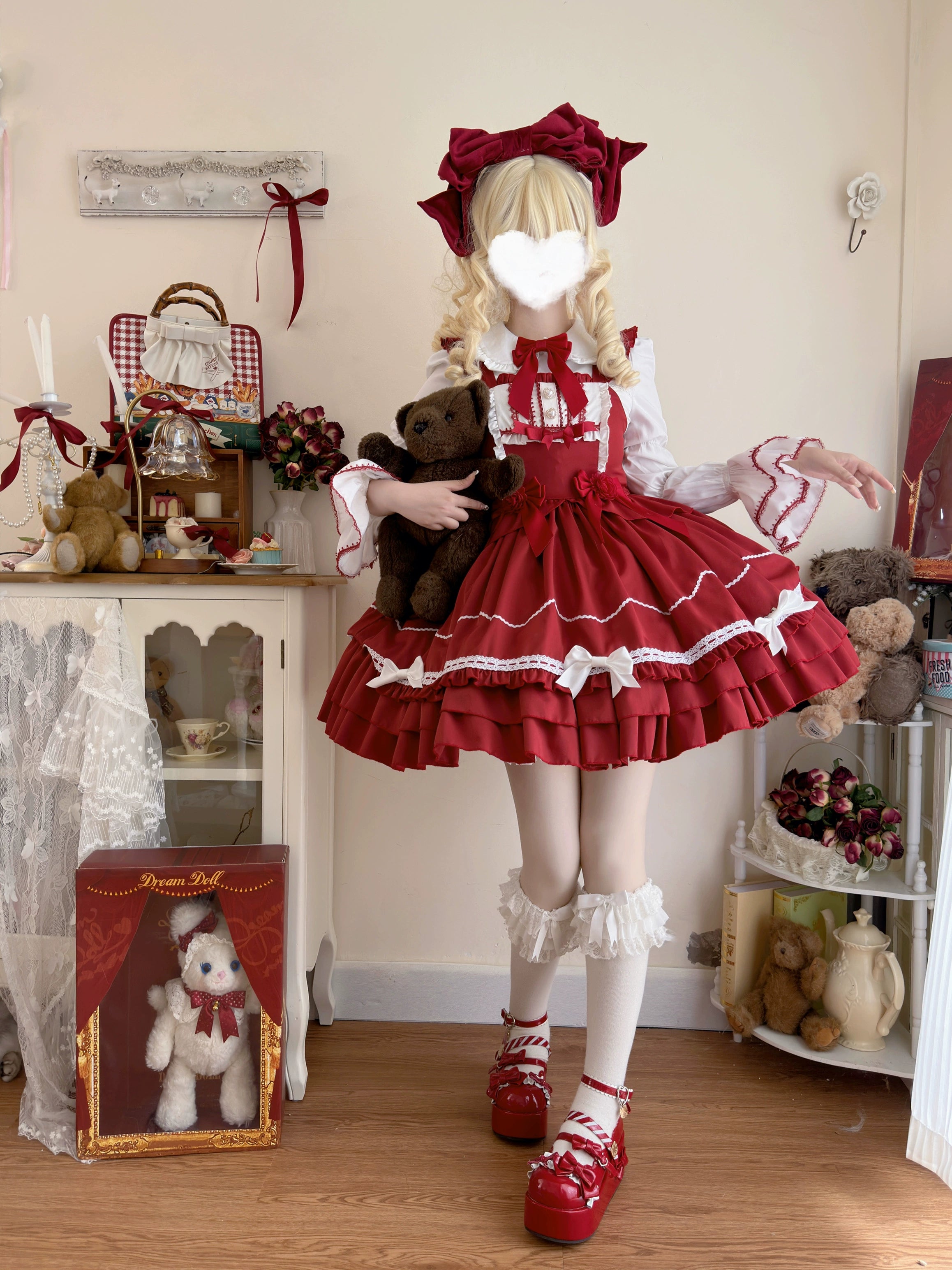 elegant evening dressHanguliang~Paper Shell Cake~Sweet Lolita JSK Dress Summer Dress