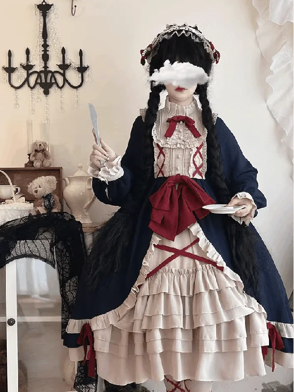 stylish dressNiu Niu~Plus Size Lolita OP Dress Halloween Retro Daily Dress