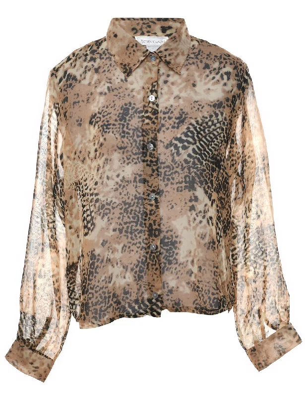 Mega Deal Jordan Snakeskin Print Blouse - L