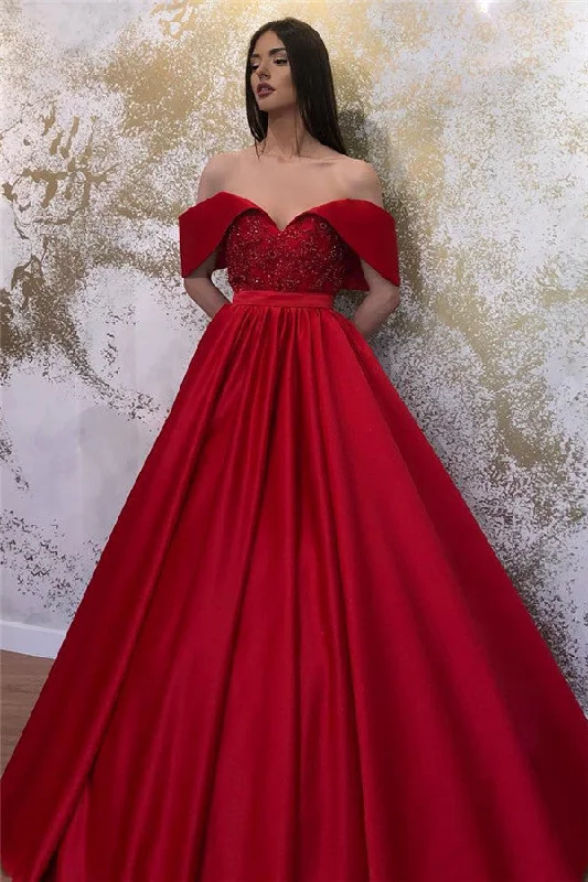 Discount Mania Lace Off-the-shoulder A-line Sweetheart Formal Dresses Floor Length Party Gowns Discount Mania Lace Off-the-shoulder A-line Sweetheart Formal Dresses Floor Length Party Gowns