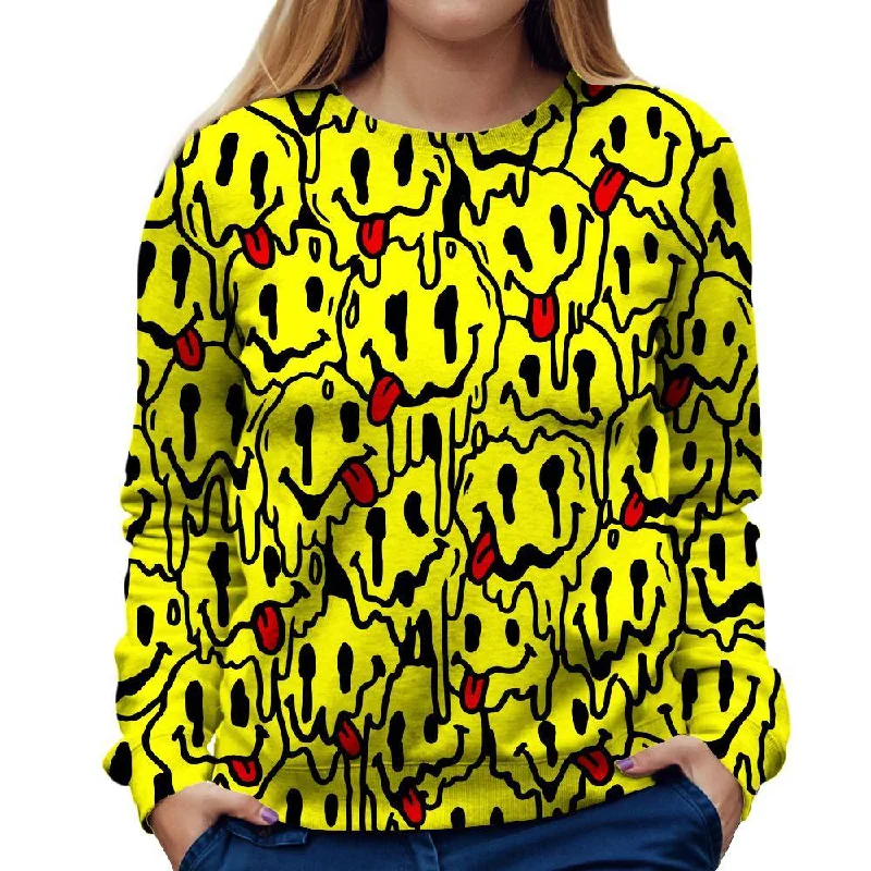 Fantastic Offers fashion gym hoodieTrippy Emoji Womens Sweatshirt