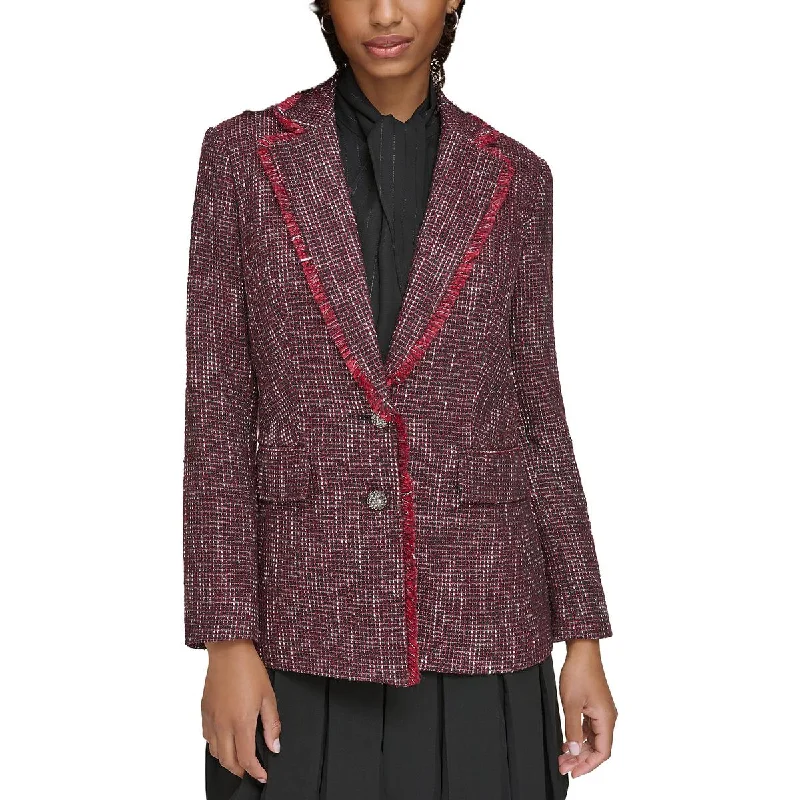 Big Discounts Womens Tweed Two-Button Blazer