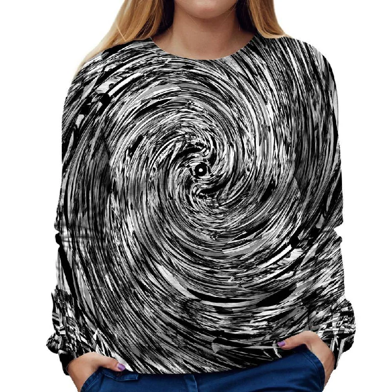 Act Now stylish athletic hoodieGeometric Spin Womens Sweatshirt