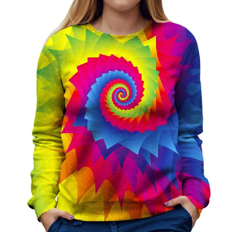 Price Blitz cool activewear hoodieTie Dye Swirl Womens Sweatshirt