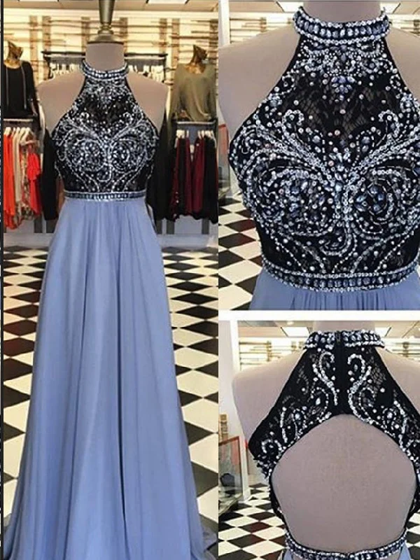 Amazing Deals Open Back Prom Dresses High Neck Aline Black Lace Rhinestone Lavender Sparkly Prom Dress JKL1333 Amazing Deals Open Back Prom Dresses High Neck Aline Black Lace Rhinestone Lavender Sparkly Prom Dress JKL1333