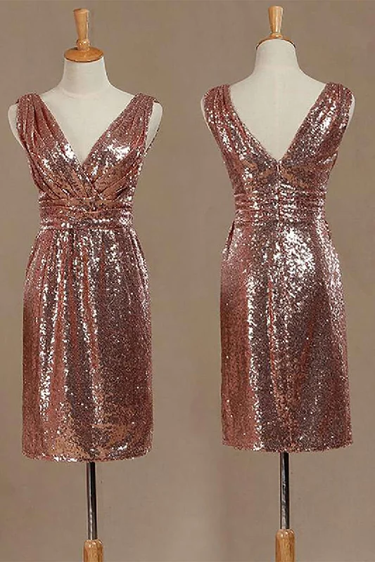 Price Drop Alert long-sleeve floral dressRose Gold Sequin V-Neck Backless Short Bridesmaid Dress Price Drop Alert long-sleeve floral dressRose Gold Sequin V-Neck Backless Short Bridesmaid Dress
