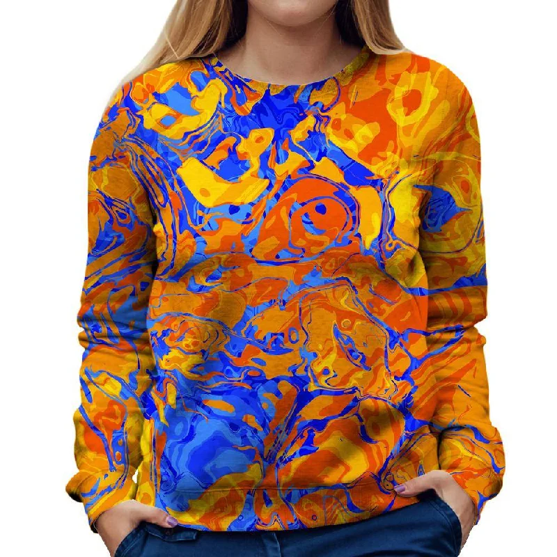 Big Discounts eco-friendly sports hoodieOrange Water Womens Sweatshirt
