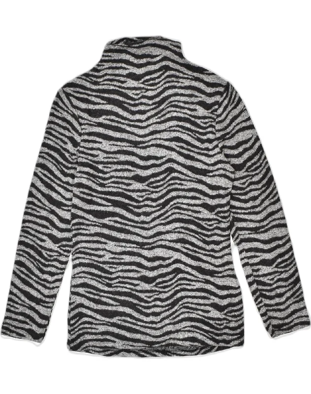 Shop and Save cozy hoodie for cold weatherOASIS Womens Turtle Neck Jumper Sweater UK 12 Medium Black Animal Print