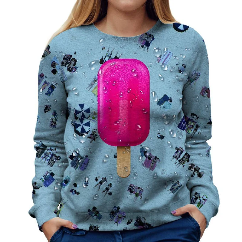 Weekend Deal fitted workout sweatshirtPink Ice Womens Sweatshirt